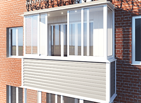 Обшивка парапета снаружи